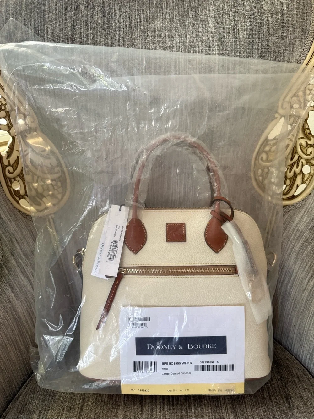 Dooney & Bourke Pebble Grain Large Domed Satchel